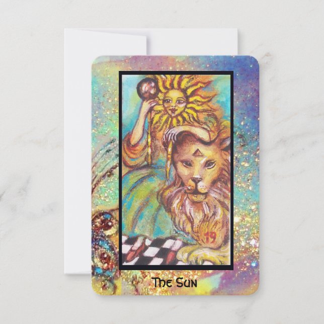 FAIRE-PART TAROTS DES OMBRES PERDUES / LE SOLEIL (Devant)