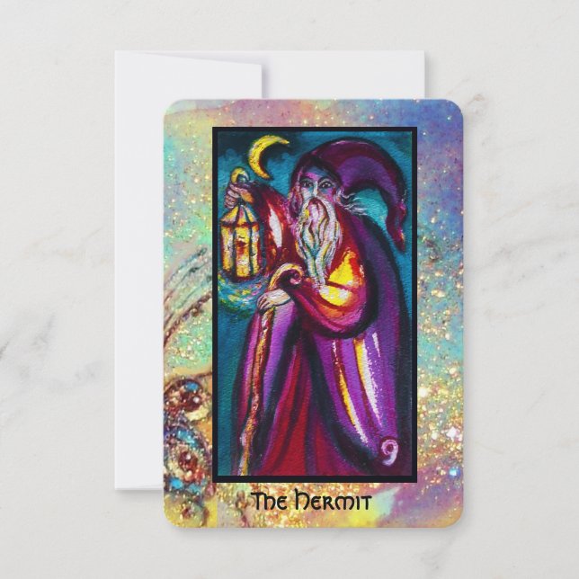 FAIRE-PART TAROTS DES OMBRES PERDUES / L'HERMIT (Devant)