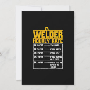 Faire-part Taux horaire mignon de souder Cadeau pour souder