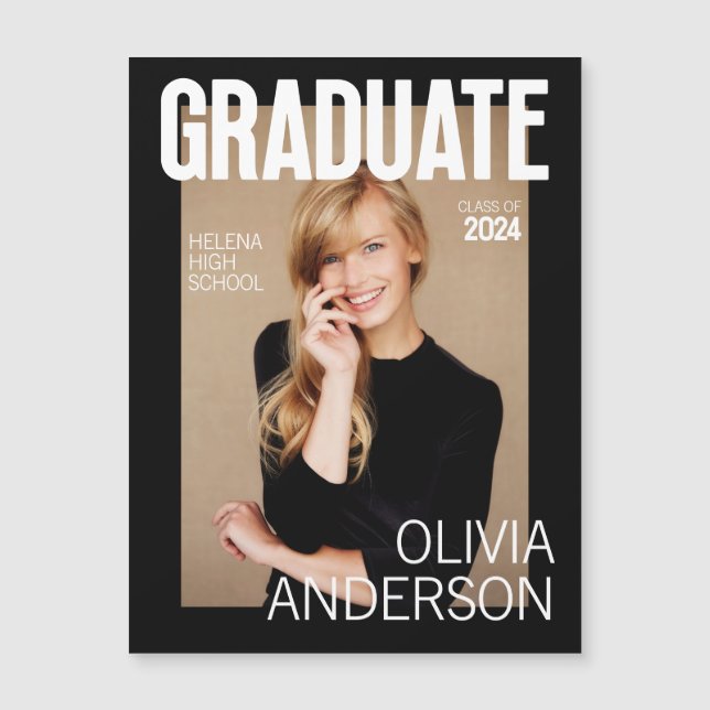 Faire-part tendance de couverture de magazine (Devant)