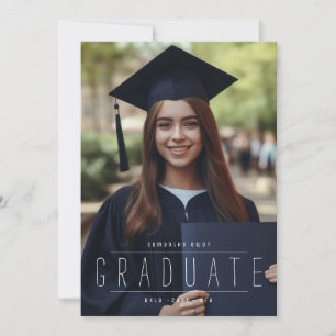 Faire-part TEXTE PLEIN BLEÉ MODERNE   Université PHOTO