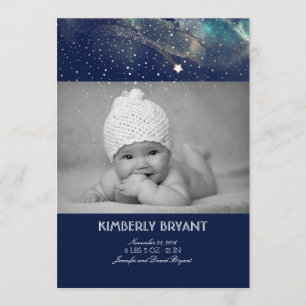 Faire-part Tir Star Starry Night Baby Photo Naissance