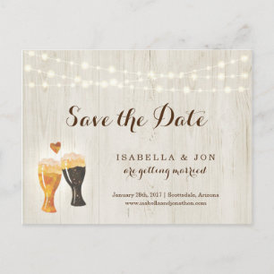 Faire-part Toast de bière Enregistrer la date Carte postale