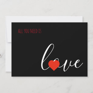 Faire-part Tout Ce Dont Vous Avez Besoin Est Love Valentine C