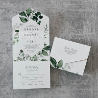 Faire-Part Tout Compris pour Mariage à la Végétati