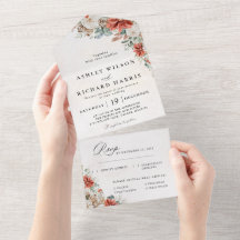 Faire-Part Tout Compris pour Mariage d'Hiver