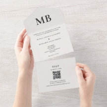 Faire-Part Tout-en-Un Minimaliste Moderne pour Mic