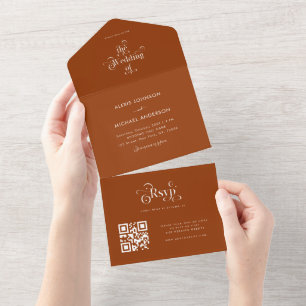 Faire-part Tout-en-un Moderne avec Typographie Rét