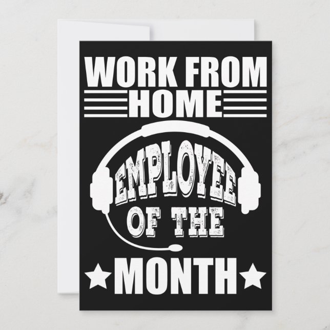 Faire-part Travail De L'Employé À Domicile Du Mois (Devant)