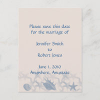 Treasure by the Sea Save the Date, carte postale