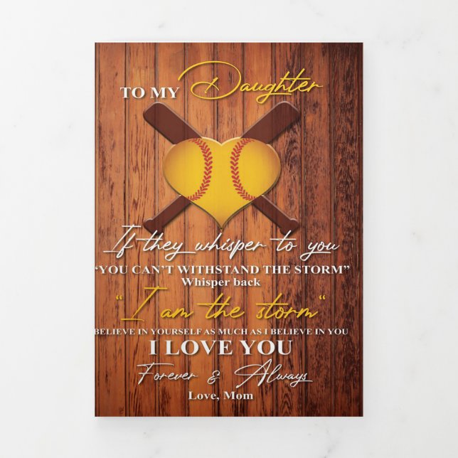 Faire-part Trois Volets À ma fille | Cadeau mignon pour ma fille (Page de couverture)