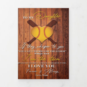 Faire-part Trois Volets À ma fille   Mignonne à ma fille cadeau