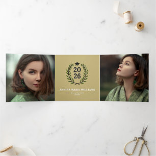 Faire-part Trois Volets Annonce triptyque multi-photo du Crest 2026