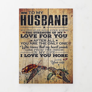 Faire-part Trois Volets Cadeau pour mon mari   Lettre d'amour pour un mari