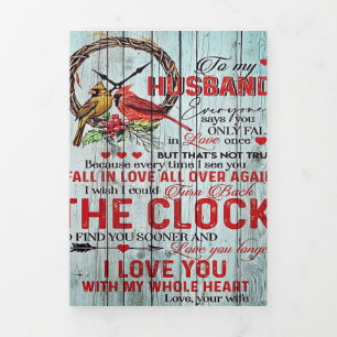 Faire-part Trois Volets Citations drôles pour mari   Cadeau pour homme  