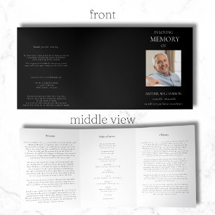 Faire-part Trois Volets Dans l'amour mémoire ordre de service