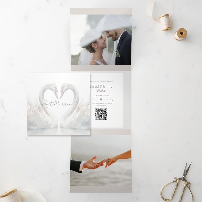 Faire-part Trois Volets Mariage spécial Ajouter une photo (Créateur téléchargé)