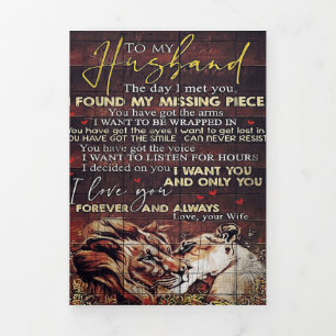 Faire-part Trois Volets To my Husband Decor   Meilleur poison de New Home