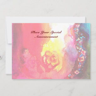 Faire-part TROISIÈME MASQUE boule mascarisée, or rouge jaune 