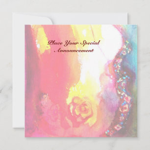 Faire-part TROISIÈME MASQUE boule mascarisée, or rouge jaune 