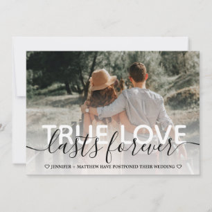 Faire-part True Love Reporté Typographie Mariage
