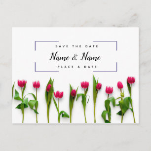 Faire-part Tulip Enregistrer la carte postale Date