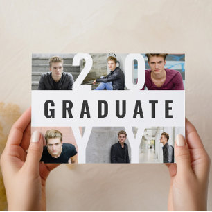 Faire-part Typographie graphique de collage photo moderne de 