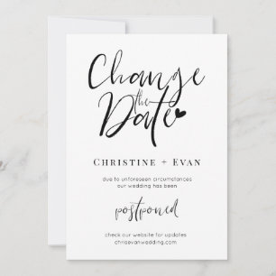 Faire-part Typographie minimaliste Modifier le Mariage de dat