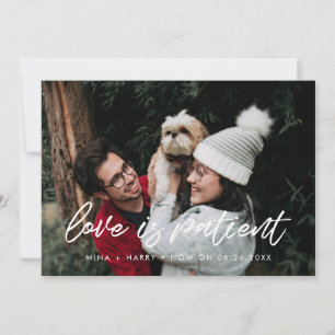 Faire-part Typographie moderne L'amour est le mariage patient
