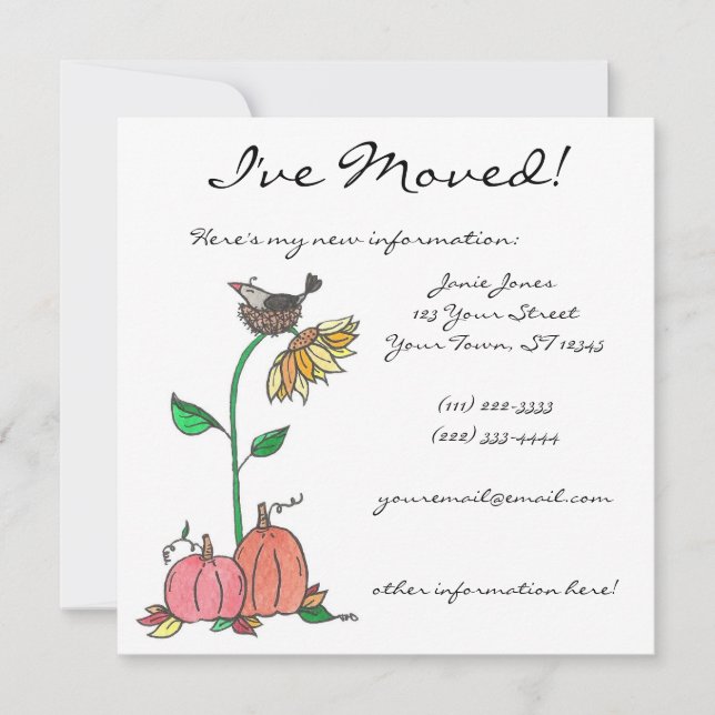 Faire-part Un Endroit Agréable Pour Nourrir (Devant)