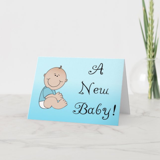 Faire-part Un nouveau bébé - Garçon (Devant)