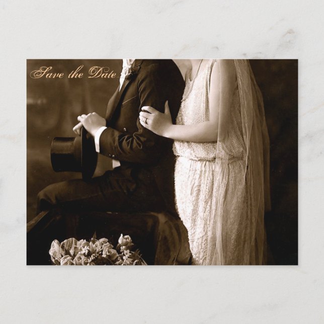 Faire-part Une carte postale des années 1920 Enregistrer la d (Devant)