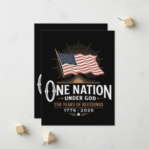 Faire-part Une nation sous Dieu 250 ans de bénédictions