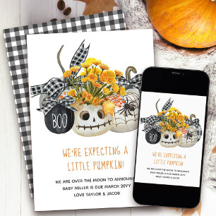 Faire-part Une petite ferme d'Halloween Citrouille