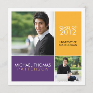 Faire-part universitaire moderne de bloc