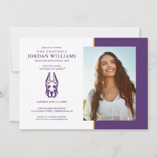 Faire-part Université d'Albany Chef de la mascotte Great Dane