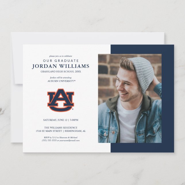 Faire-part Université d'Auburn | Future Auburn Grad (Devant)