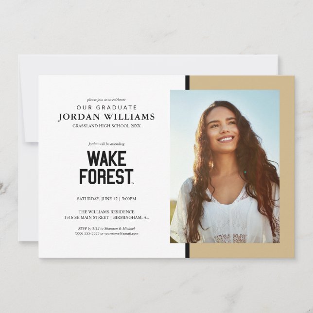 Faire-part Université Wake Forest | Wake Forest (Devant)