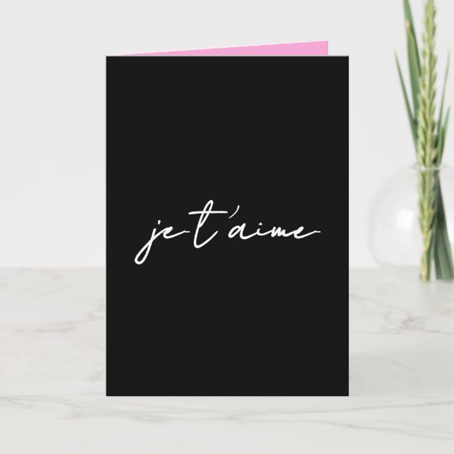 Faire-part Valentine's Day Card In Contemporary Black  (Devant)