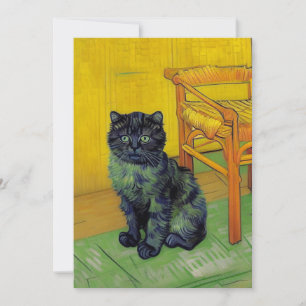 Faire-part Van Gogh Black Cat