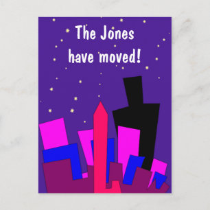 Faire-part Ville Paysage Changement d'adresse carte postale