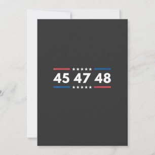 Faire-part Vintage 45 47 48 Trump 2024 États-Unis Président d