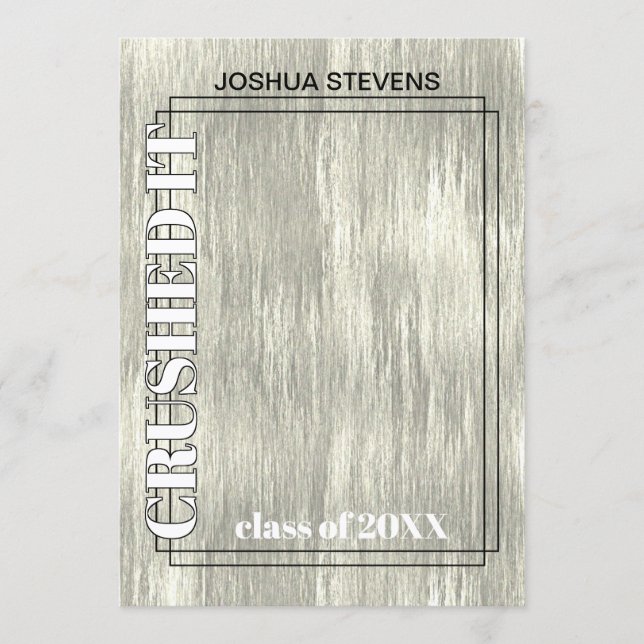 Faire-part vintage de Graduation Rustique (Devant)