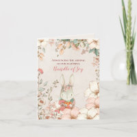 Vintage lapin photo Florals Fille Crème Naissance