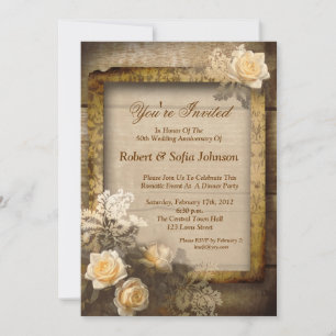 faire-part vintage pour anniversaire de mariage