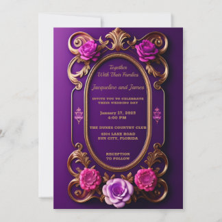 Faire-part Violet majestueux