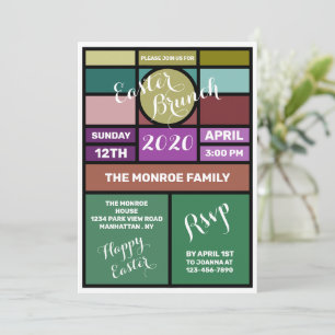 Faire-part Vitrail, Brunch de Pâques
