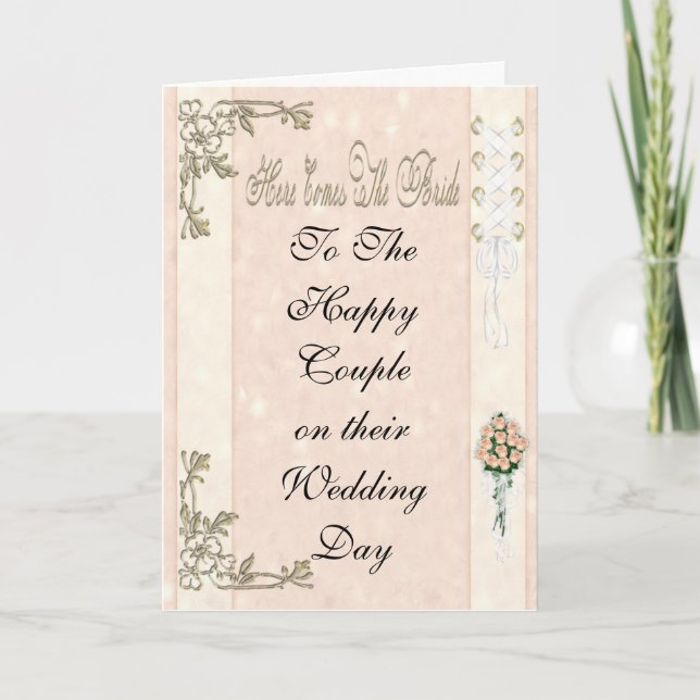 Faire-part Voici venir la jeune mariée (Devant)