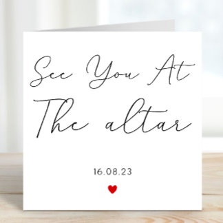 Faire-part Voir à l'autel de mariage
