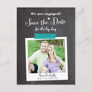 Faire-part Washi Taped Enregistrer la carte postale Date